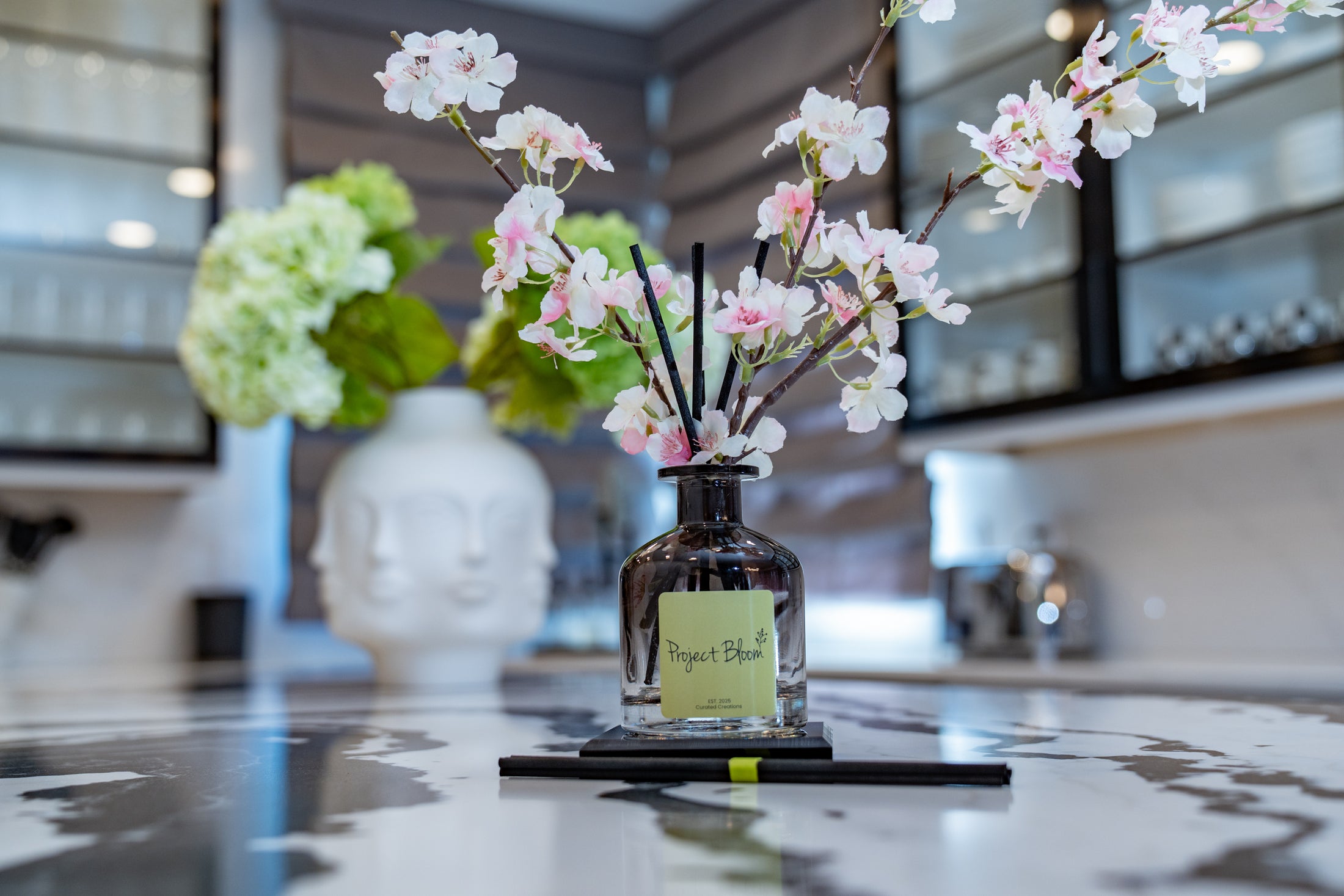 Pear Blossom & Peony Reed Diffuser - The project bloom product