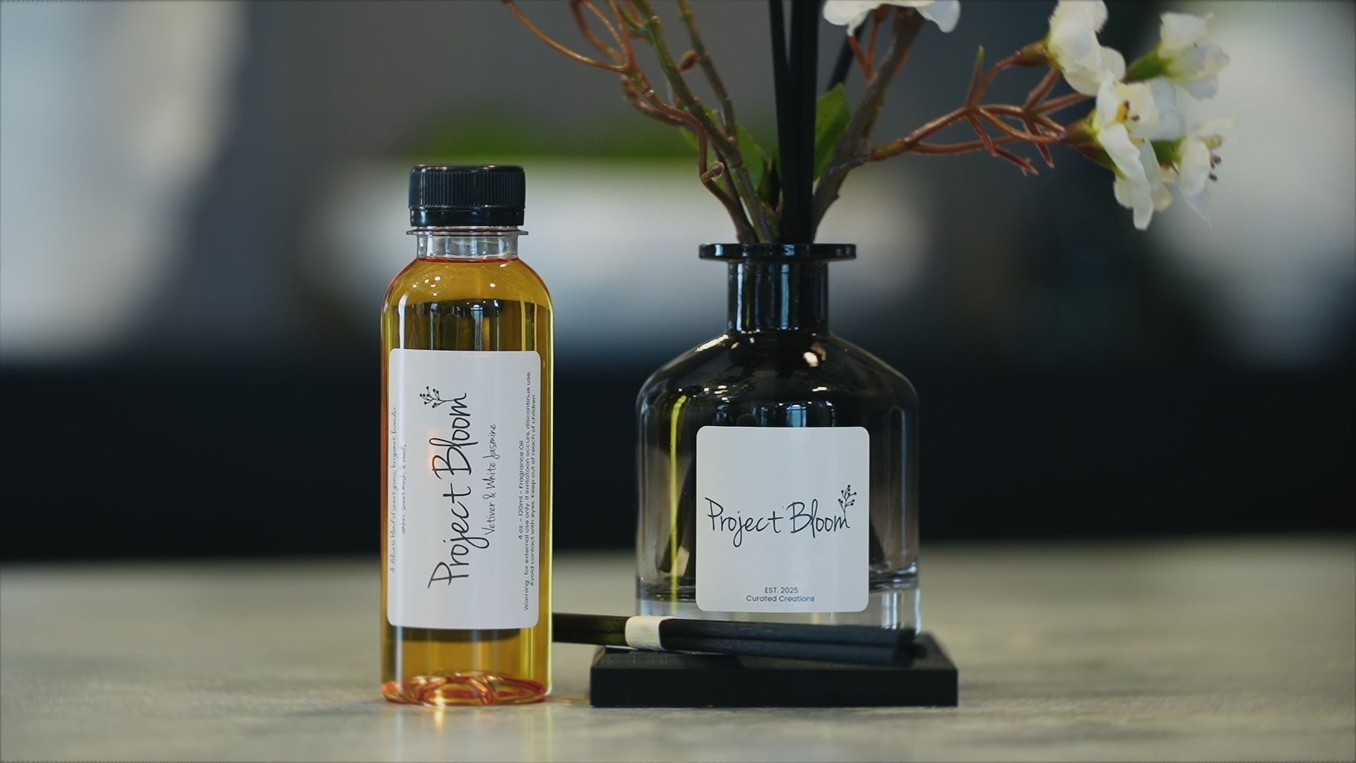 The Project Bloom product - Reed Difusser Veviter & White Jasmine